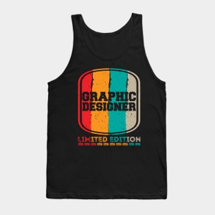 Funny Retro Vintage Design Graphic Designer Saying  Humor Tank Top